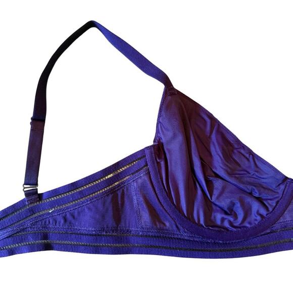 Victoria’s Secret PINK Purple Lace Underwire Bra 36C/D 783B2 - Picture 5 of 6